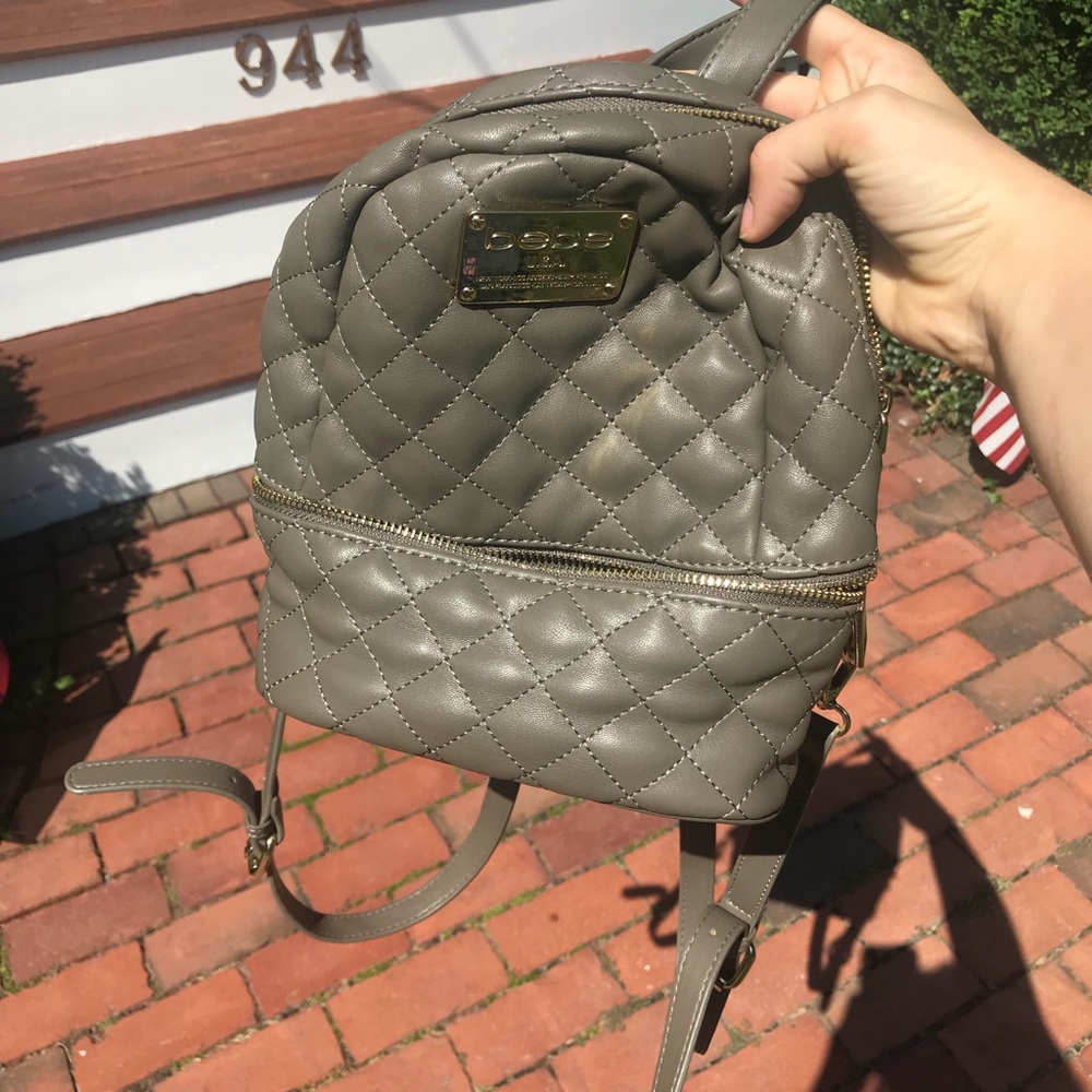 Bebe small grey backpack